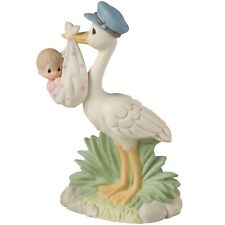 Precious Moments, Love Is On Its Way Stork Bisque Porcelain Figurine, Girl, 1... picture