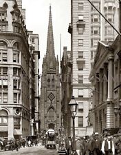 1903 New York TRINITY CHURCH as Seen From Wall Street Photo (149-s ) picture