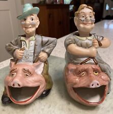 Very Rare Set Of Nodder Ashtrays - Riding Pigs picture