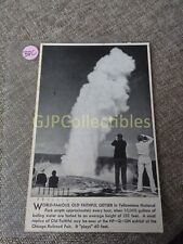 PBDC Train or Station Postcard Railroad RR OLD FAITHFUL WORLD'S FAMOUS GEYSER picture