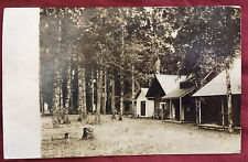 Turner Oregon RPPC Real Photo Postcard Cabins Forest Trees Used 1908 picture