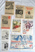 MOBIL Gas Mobil Oil.  9 vintage magazine ads 1937-1948  picture