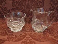 Wedgwood Majesty Crystal Creamer and Open Sugar Bowl - Very Nice picture