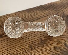 Antique Estate ABP Cut Glass Master Knife Rest 'BarBell' Circa 1876-1917 picture
