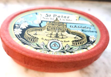 Vintage Made in Germany St Peter Nacht-Lichte Nurnberg Cardboard Oval Box picture