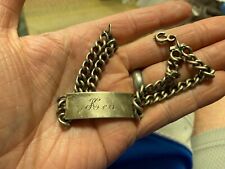 ORIGINAL WWII US ARMY GI SWEETHEART STERLING SILVER BRACELET picture
