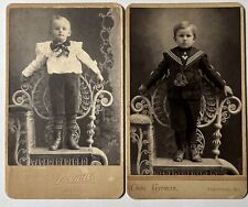 HERMANN MISSOURI 1880s Victorian Boys Lot of 2 CDV Carte de Visite Photos 1880s picture