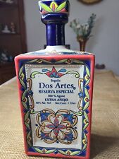 Tequila Dos Artes Reserva Especial Extra Anejo Collectible 1 Liter EMPTY BOTTLE picture