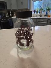 Vintage Carlton Glass Gingerbread Jar With Lid. 3L Capacity picture