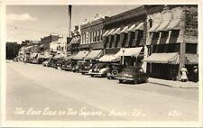 EAST SIDE OF SQUARE real photo postcard rppc ALBIA IOWA IA 1940s street view picture