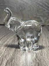Lenox Full Lead Crystal Elephant Trunk Up Clear Figurine Czech Republic 3 Inch picture