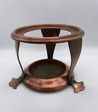VTG Jos Heinrichs New York Pure Copper Round Chaffing Dish Stand w/ Great Patina picture