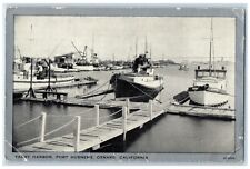 1942 Yacht Harbor Port Hueneme Steamer Dock Port Oxnard California CA Postcard picture
