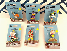 Set of 6 Disney Parks Dancing Characters Pins - Mr. Toad Darkwing Mickey Queen picture