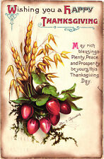 Wishing You A Happy Thanksgiving Embossed Postcard Ellen Clapsaddle Posted picture