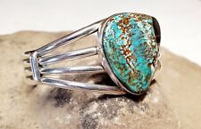 Michael Perry MP Navajo Sterling Silver Turquoise Cuff Bracelet stunning color picture