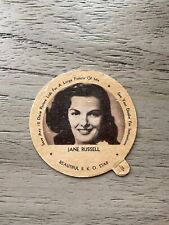 Jane Russell Rare Vintage Pensupreme Ice Cream Lid Card picture