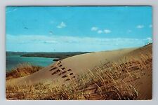 Glen Haven MI-Michigan, Footprints In The Sand, Dunes, Vintage c1968 Postcard picture