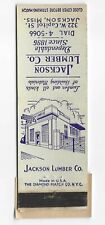 1930s Matchbook Cover JACKSON LUMBER CO Architecture Building MS Etching Sign picture