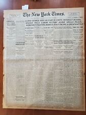 1917 NOVEMBER 13 NEW YORK TIMES - LLYOD GEORGE SEES VICTORY IN UNITY - NT 8068 picture