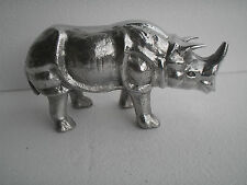 Aluminium Rhino 10 inches Rhinoceros Figurine Sculpture Statue fx.* picture