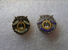 Vintage 1930's-1940's Sterling Silver 5 & 10 Year Service Loyalty Pin Set picture