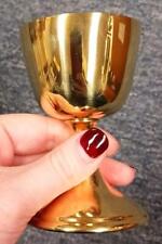 Mini Polished Brass Chalice For Personal Communion or Mass Use 2 1/2 Inch picture