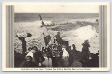 Military~Anti-Aircraft Gun Crew Prepare~B&W~US Army Signal Corps~Vintage PC picture