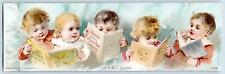 1880's HOOD'S SARSAPARILLA BOOKMARK THE ABC CLASS BABIES READING BOOKS QUACKERY picture