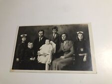 Vintage 1900 American Family Husband Wife Kids RPPC Postcard picture