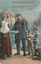 WWI Feldpost Postcard Austro Hungarian Landsturmmann Soldier Parts With Family picture