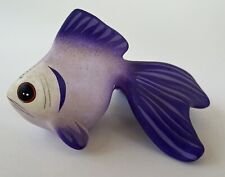 Folk Art Mexico Ceramic Fish Figurine Purple picture