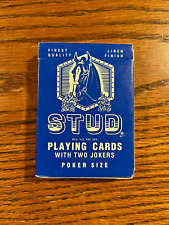 Vintage Deck of STUD Poker Size Playing Cards (52 Cards and 4 Jokers) Excellent picture