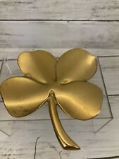 Vintage 1982 Gold Plated Four Leaf Clover Shamrock  By Gerity picture