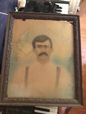 Rare  Hand Tinted Solar Enlarged Portrait of Old West Hero Sheriff Pat Garrett picture