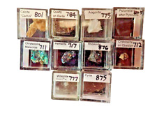 Micromount Mineral Lot MM82-10 Fine Specimens in Acrylic Boxes-Visit eBay Store picture