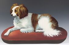 Vintage Chelsea House King Charles Spaniel Dummy Board Painting Victorian Dog picture