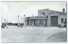 c1950's Reeds Corner Gasoline Station Whole Sale Retail View Moberly MO Postcard picture