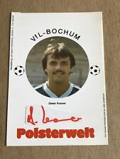 Dieter Cramer, Germany 🇩🇪 VfL Bochum 1983/84 hand signed picture