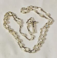 Refurbished Antique/Vintage Catholic Mother Of Pearl Rosary 21” picture