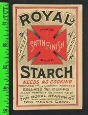 Vintage 1880's Royal Starch Laundry Detergent New Haven Connecticut Trade Card picture
