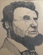 ABRAHAM LINCOLN PENCIL PORTRAIT ~ Abe Lincoln by Frank Keephe ~ President picture