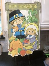 Vtg Color Clings Happy Thanksgiving Decoration 1995 picture