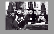 Scary Witch PHOTO Vintage Creepy Halloween Freak Scary Coven Wicked Witches picture