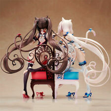 100% Reproduce NEKOPARA Chocola Vanilla  PVC Figure Statue Doll Toy 2pcs/Set New picture
