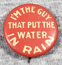 C. 1910 Chesterfield Cigarettes Advertising Premium Pin I'm The Guy Water Rain picture