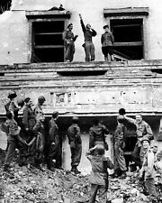 Allied Soldiers Mocking Hitler Reich Chancellery 8x10 World War II WW2 Photo 541 picture