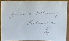 Governor of Kentucky and Confederate Officer James B. McCreary Autograph picture