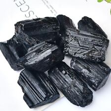Raw Rough Black Tourmaline Chunk Healing Crystal Mineral Rock for DIY 1PCS picture