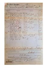  BOSS TWEED SIGNED NYC 1863- LARGE STREET DEPARTMENT RECEIPT picture